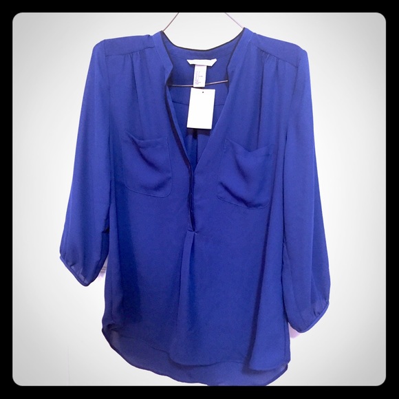 Royal blue top - great for work!