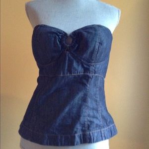 Arden B sweet heart denim bustier