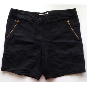 MICHAEL Michael Kors black linen shorts