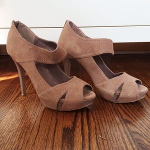 Blush suede Steve Madden stilettos
