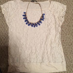 White lace top