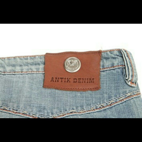 Antik denim jeans with brown embroidered pockets - Picture 2 of 4