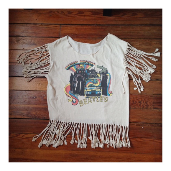 Vintage Beatles shredded tshirt