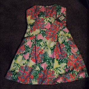 Lilly Pulitzer Strapless "Blossom" Mariposa Dress