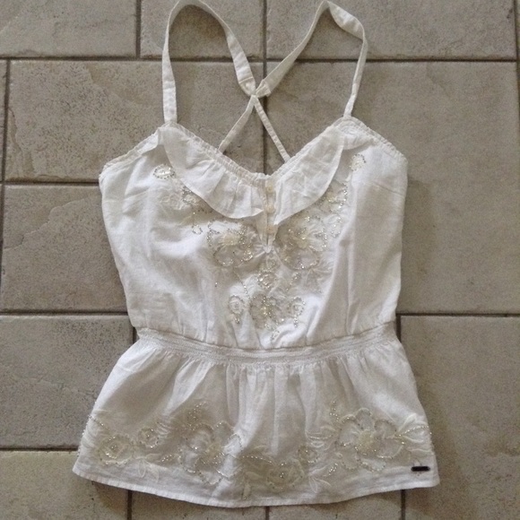 Sparkly beaded tank top from Hollister size S - Picture 3 of 4