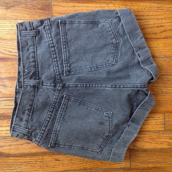American Apparel High Waisted Jean Shorts - Picture 3 of 3