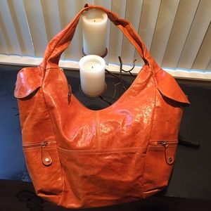 👜 Orange Leather Large Purse - Argentina 👜