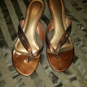 Metallic Brown Sandals
