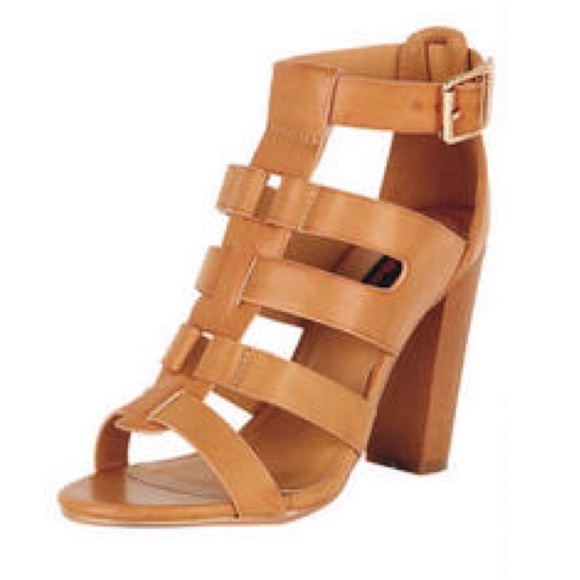 DOLLHOUSE | Heritage | Camel Chunky Heel SANDAL