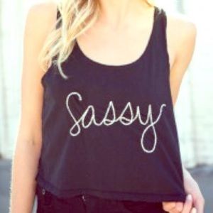 Brandy Melville Sassy Crop Top