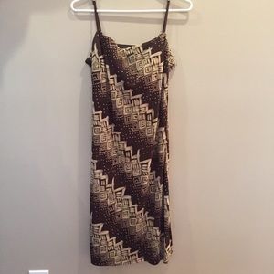 BCBG brown pattern dress
