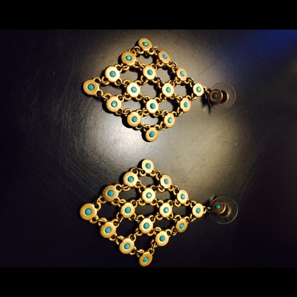 Kenneth Jay Lane diamond shaped earrings