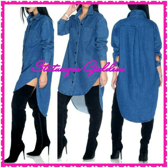 Denim oversized dress