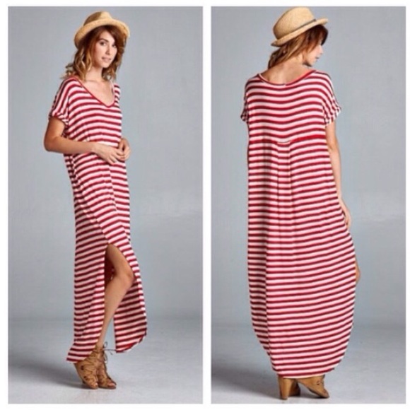 Dresses & Skirts - ❗️LAST ONE❗️Slouchy Striped Casual Boho Maxi Dress