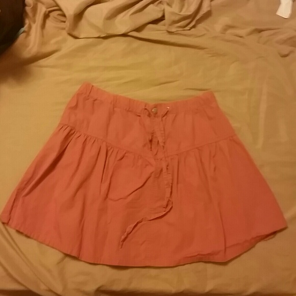Burnt orange mini skirt