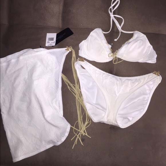 bebe Other - Bebe White lace swimsuit.