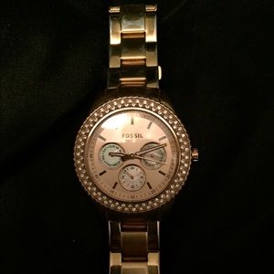 Fossil rose gold watch