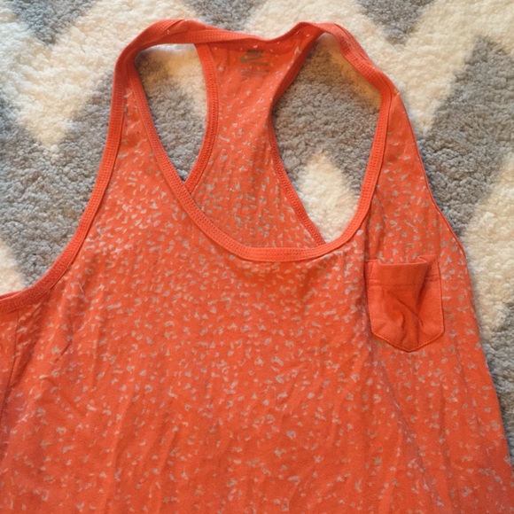 Orange and white speckled Nike tank top - Picture 2 of 2