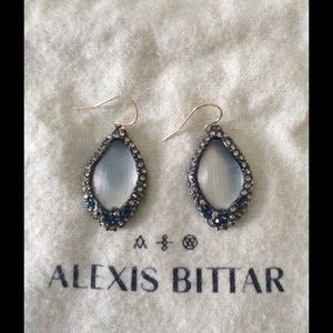 Alexis Bittar Gunmetal and Lucite Earrings
