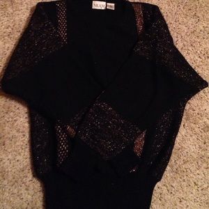 Gold & Black Sparkly Sweater