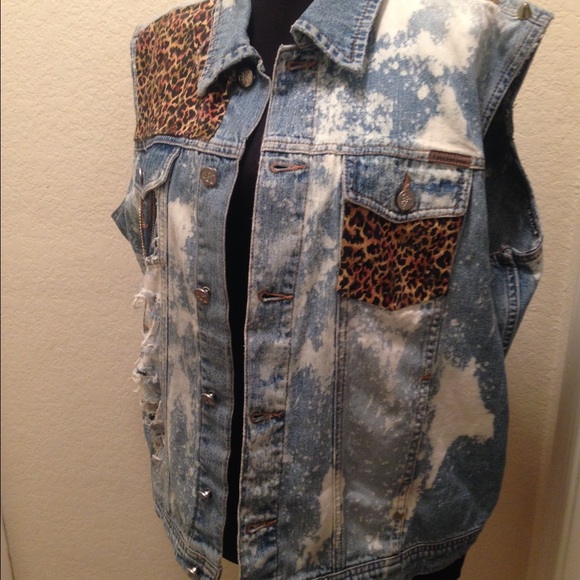 Hand crafted Jean uni-sex vest - Picture 1 of 2