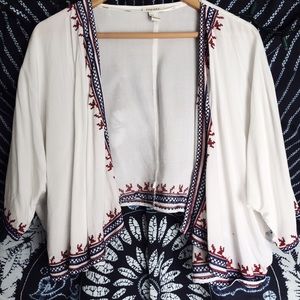 Aztec Embroidered Kimono