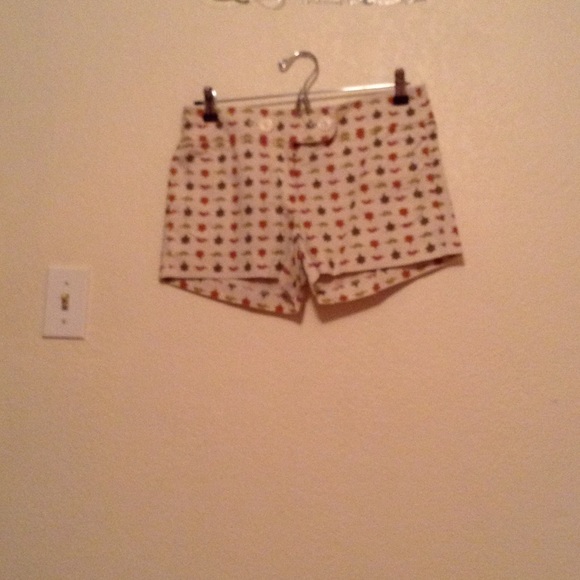 J.crew city fir size 4 cream with turtles - Picture 1 of 2