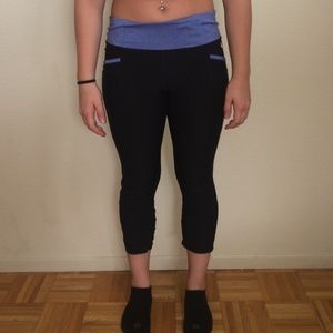 Vogo Pants & Jumpsuits - Vogo Black/Blue Band Yoga Pants! Vogo Pants & Jumpsuits - Vogo Black/Blue Band Yoga Pants!