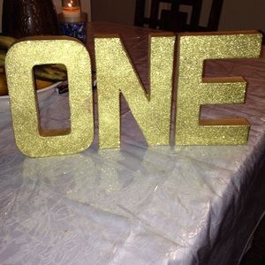 Self standing letters for first birthday