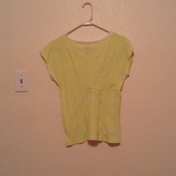 Old navy size XS neon green and white striped tee - Picture 1 of 2