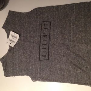 Brandy Melville Grey "Killin It" Crop Top