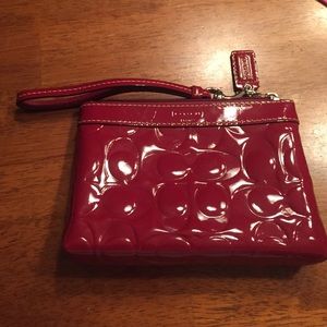 Red coach wristlet