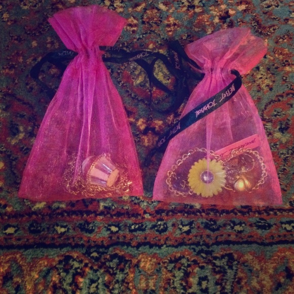 Betsey Johnson necklaces in packaging.