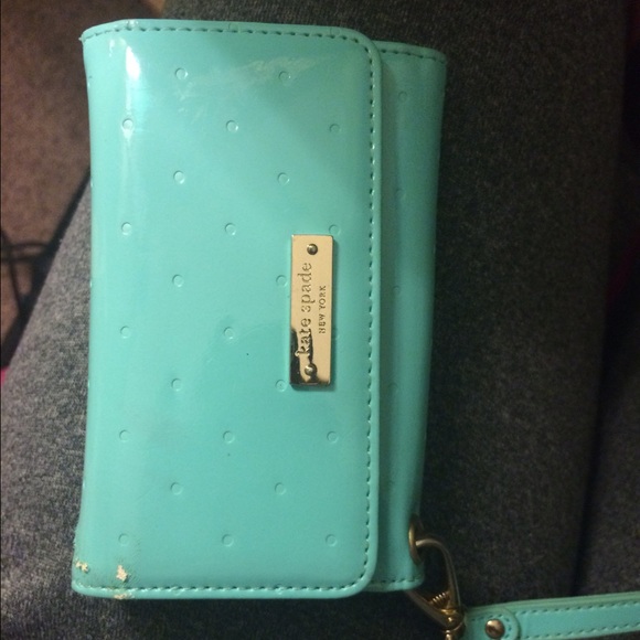 Kate Spade blue wristlet/card or phone holder