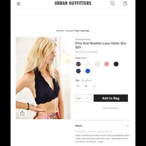 Urban outfitters lace Bralette