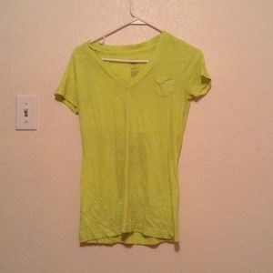 Mossimo supply co size S neon green v neck pocket