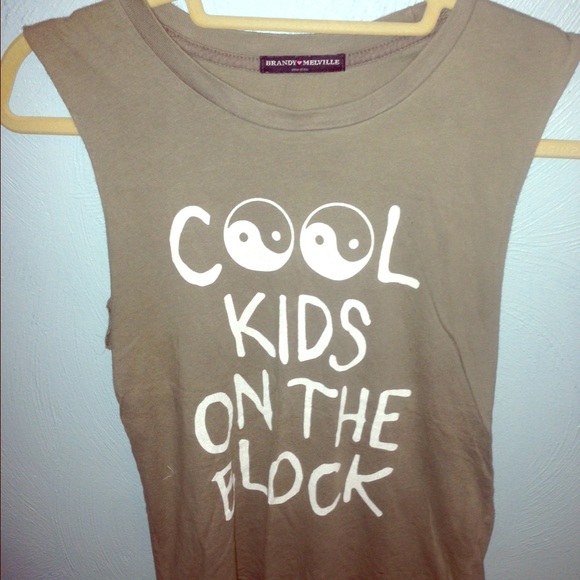Brandy Melville Cool Kids On The Block Muscle Tee