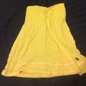 Yellow A&F tube top