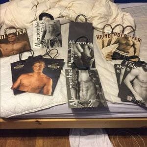 8 years worth of hollister/abercrombie bags