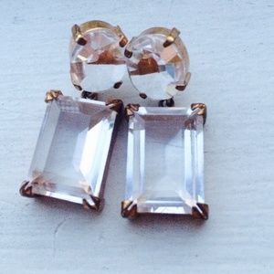 J crew clear glass earings