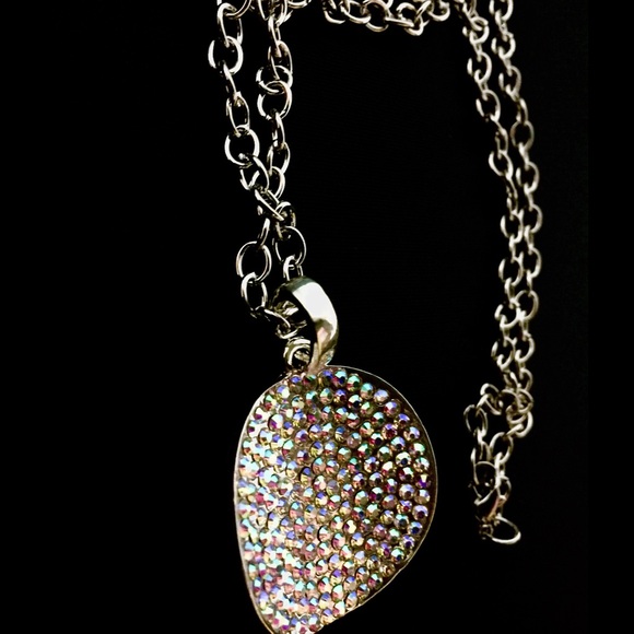 Stunning Crystal Encaved Disk Necklace - Picture 4 of 4