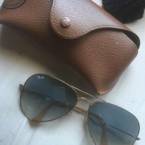 Ray Ban blue gradient aviators 62mm
