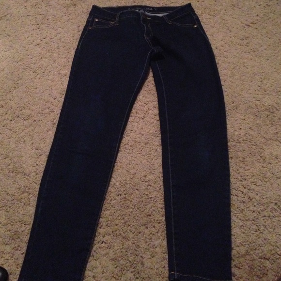 Dark wash skinny jeans