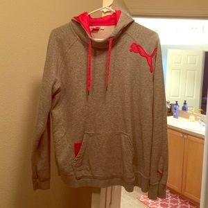 Puma gray and pink sweater