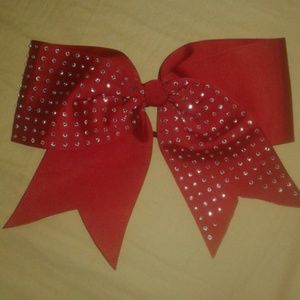 Red cheer bow