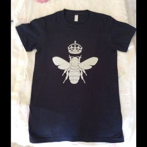 American Apparel Queen Bee Navy T-Shirt NEW, SZ S