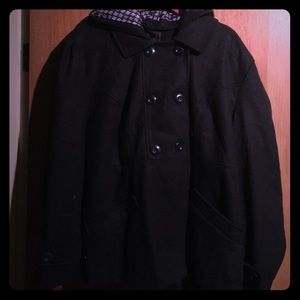 Yoki wool blend pea coat plus 3x