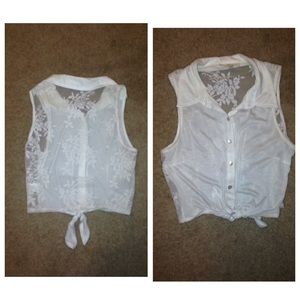 White Lacey Crop Top