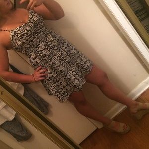 Aztec b&w print sun dress