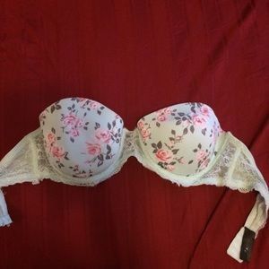 Forever 21 mint green floral bra